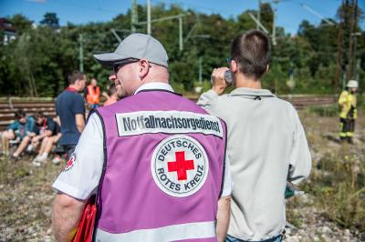 Nuertingen: 260 Einsatzkraefte proben den Ernstfall im Bahnhof